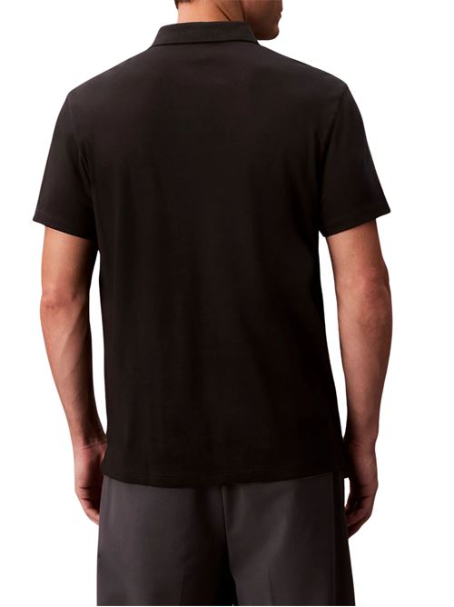 Polo nera in cotone Calvin Klein | LV04LB276GUB1